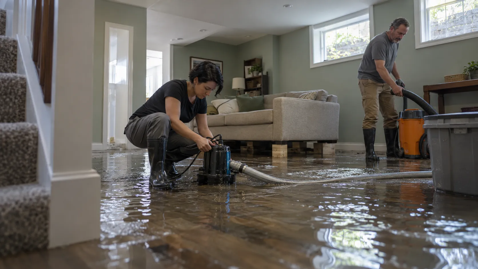 Flooded Basement Cleanup in Des Moines, IA